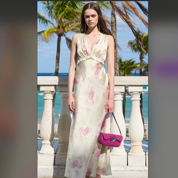 LoveShackFancy Dresses & Skirts - NWT Loveshackfancy Suniva Silk Floral Midi Dress